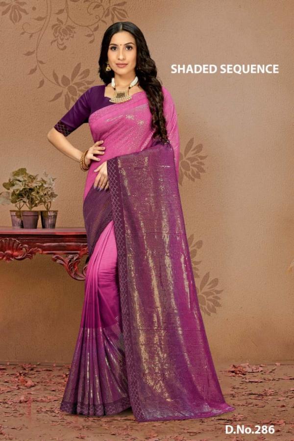 Ynf Shaded Sequence Fancy Silk Fabric Saree Collection 